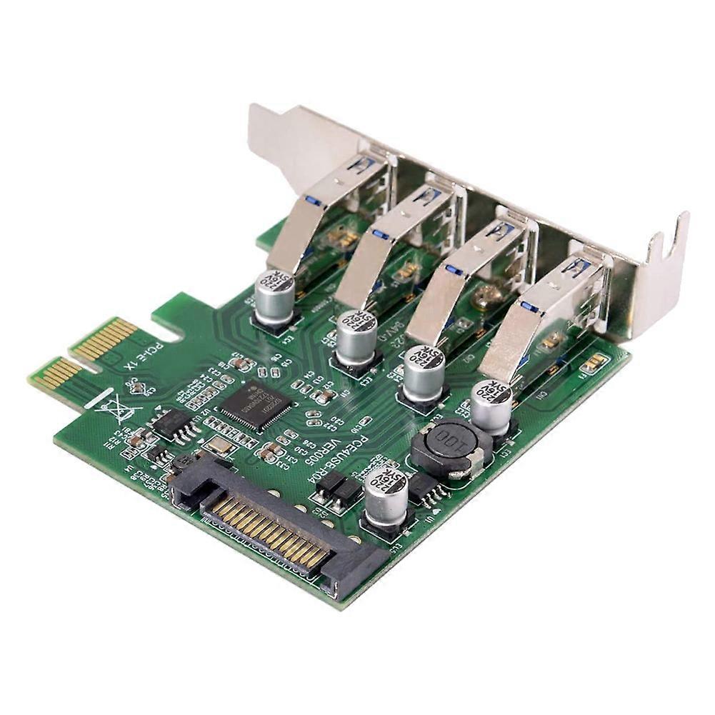 Low Profile 4 Ports PCI-E to USB 3.0 HUB PCI Express Expansion Card Adapter 5Gbps USB1.1/2.0/3.0 Ope