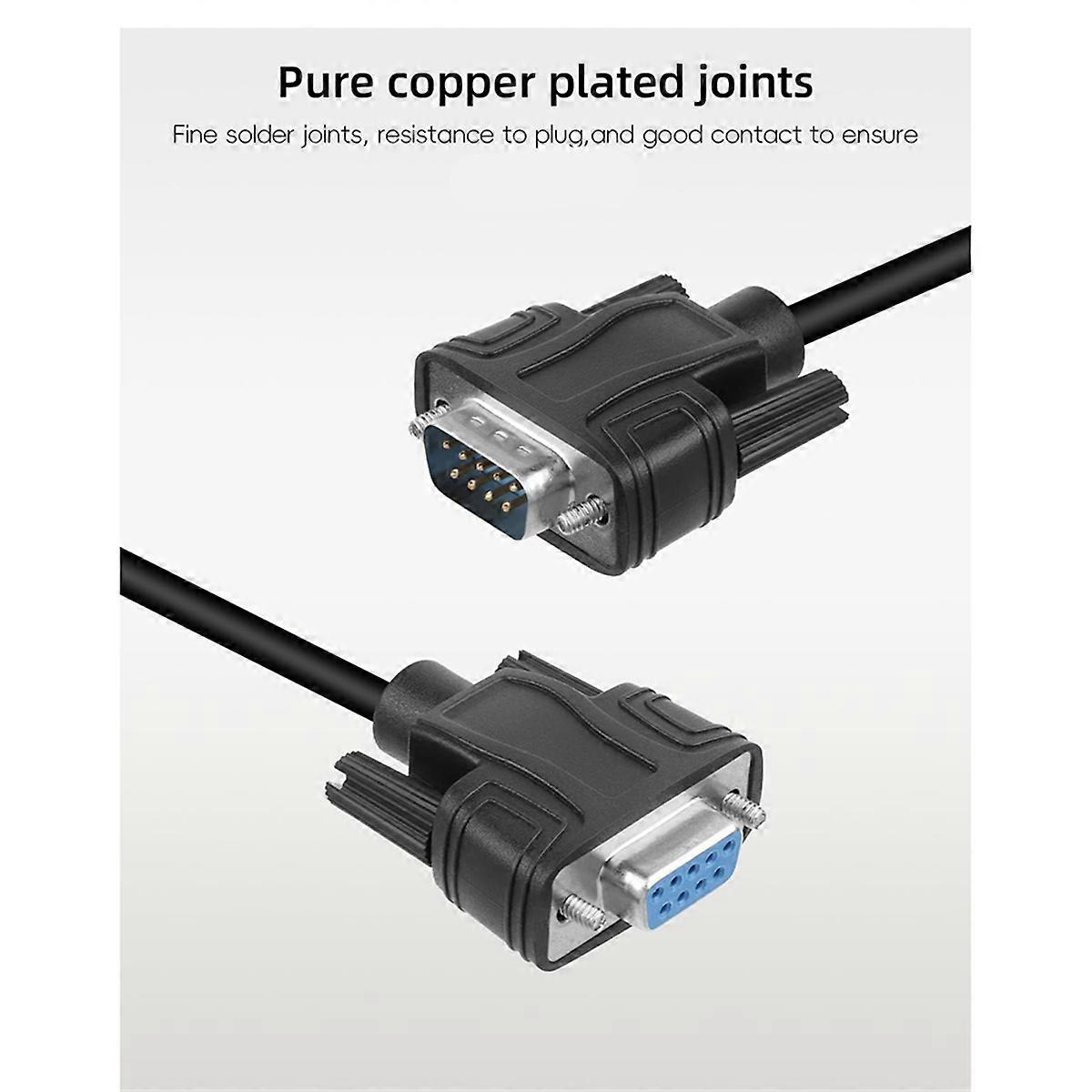 DB9 Soldeerloze Verlengkabel, DB9 RS232 D-SUB Mannelijke & Vrouwelijke Seriële Terminal Connector Signaalmodul