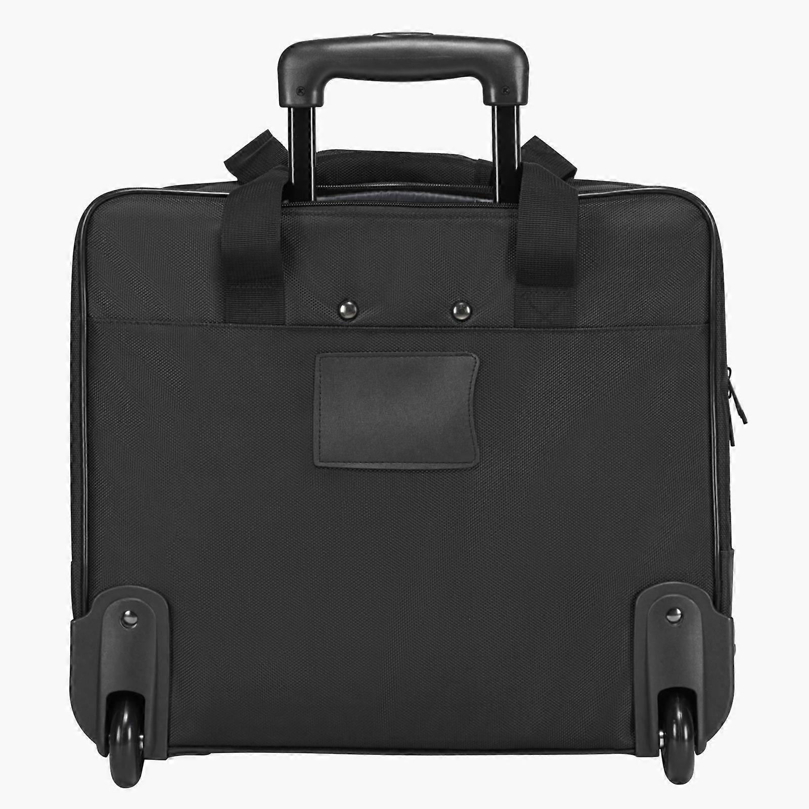 Rolling Laptop Bag with Wheels, Fits Up to 15.6-Inch Laptop, Wheeled Briefcase with Telescoping Handle, Computer Tote