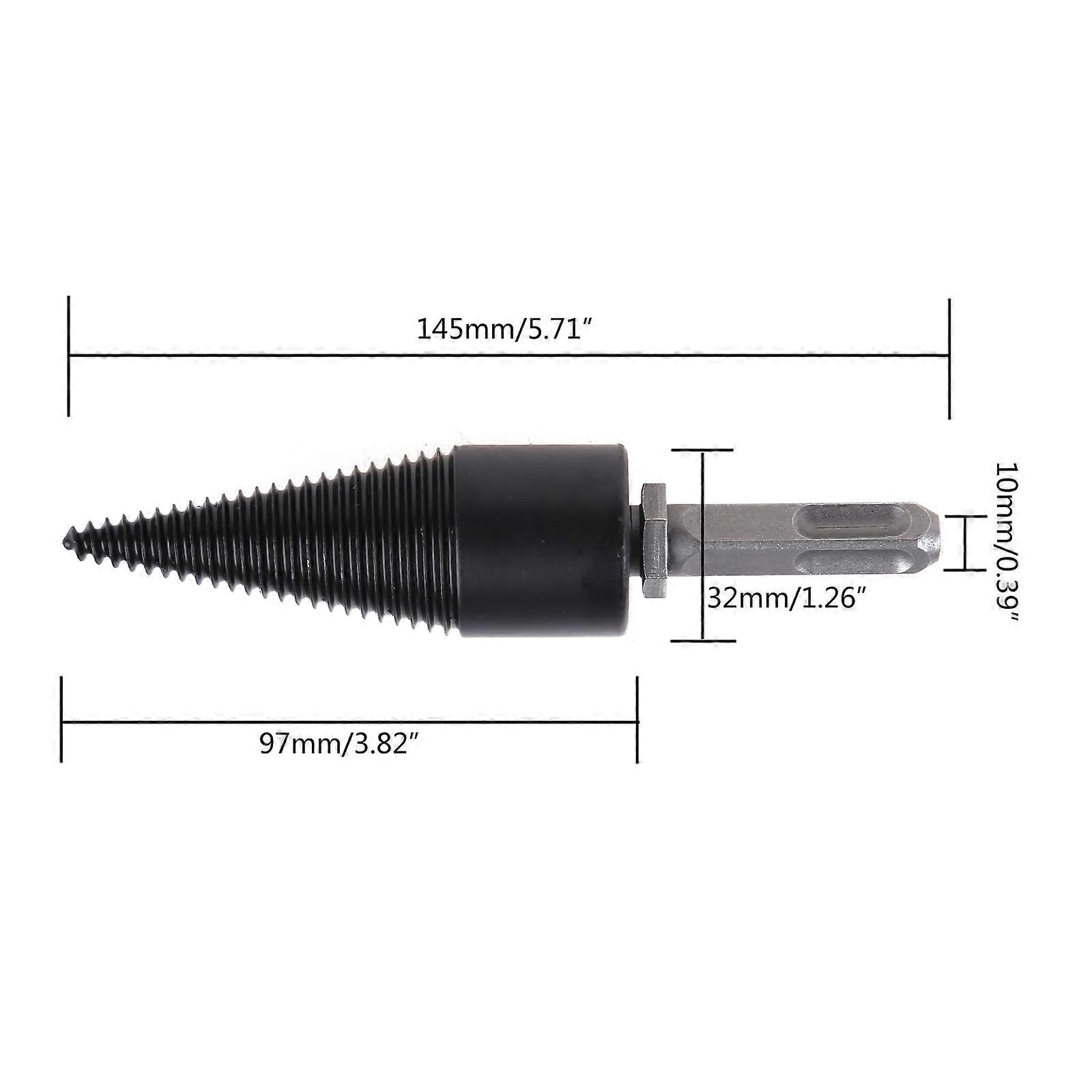 Wood Log Splitter Firewood Drill Bit Tool Steel Logs Splitters Electric ...
