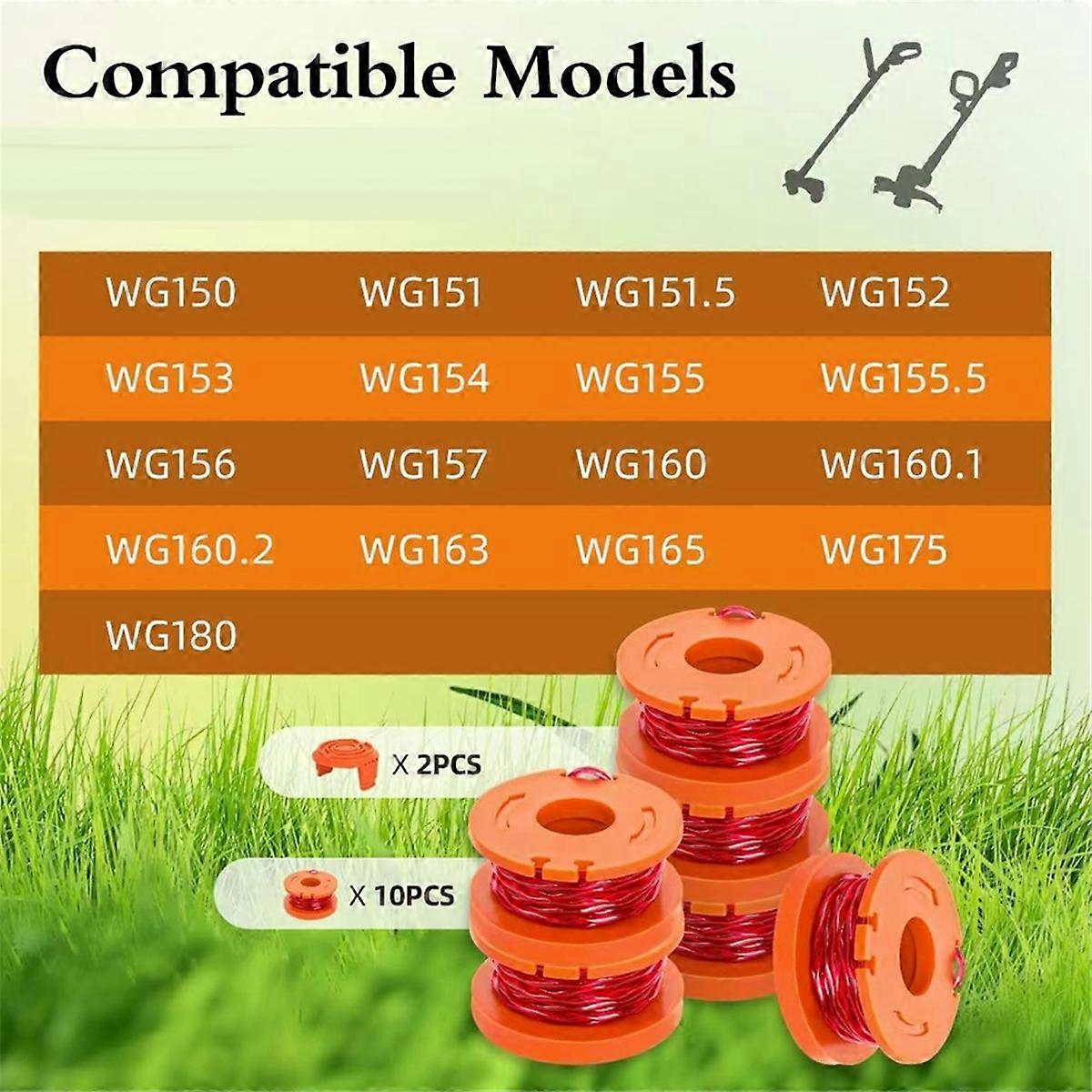 Trimmer Spool Line for ,12 Pack WA0010 Edger Spools