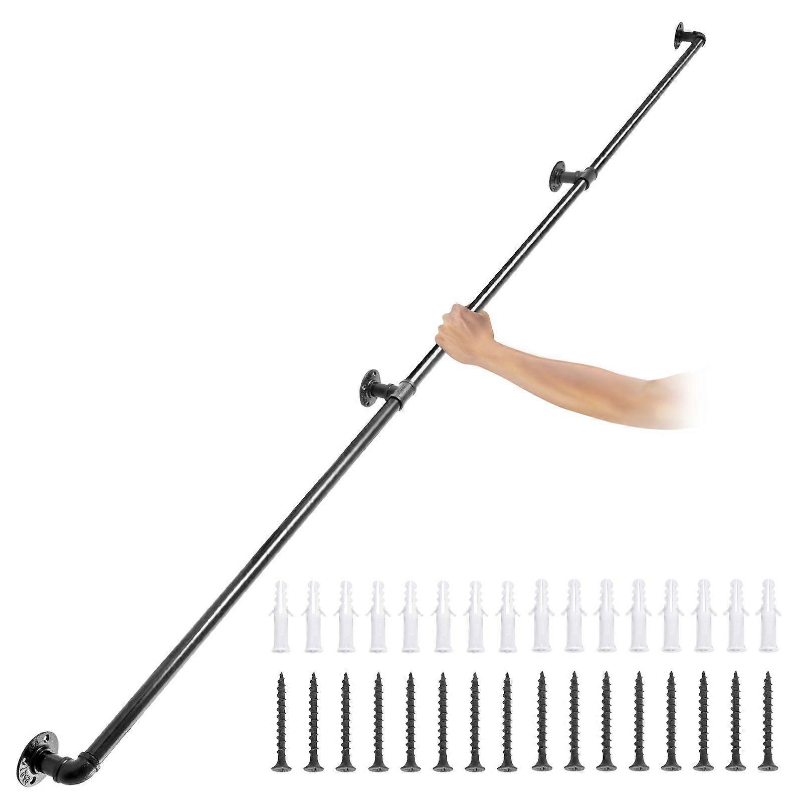 Pijp trapleuning trapleuning leuning 9 ft koolstofstaal voor wandmontage
