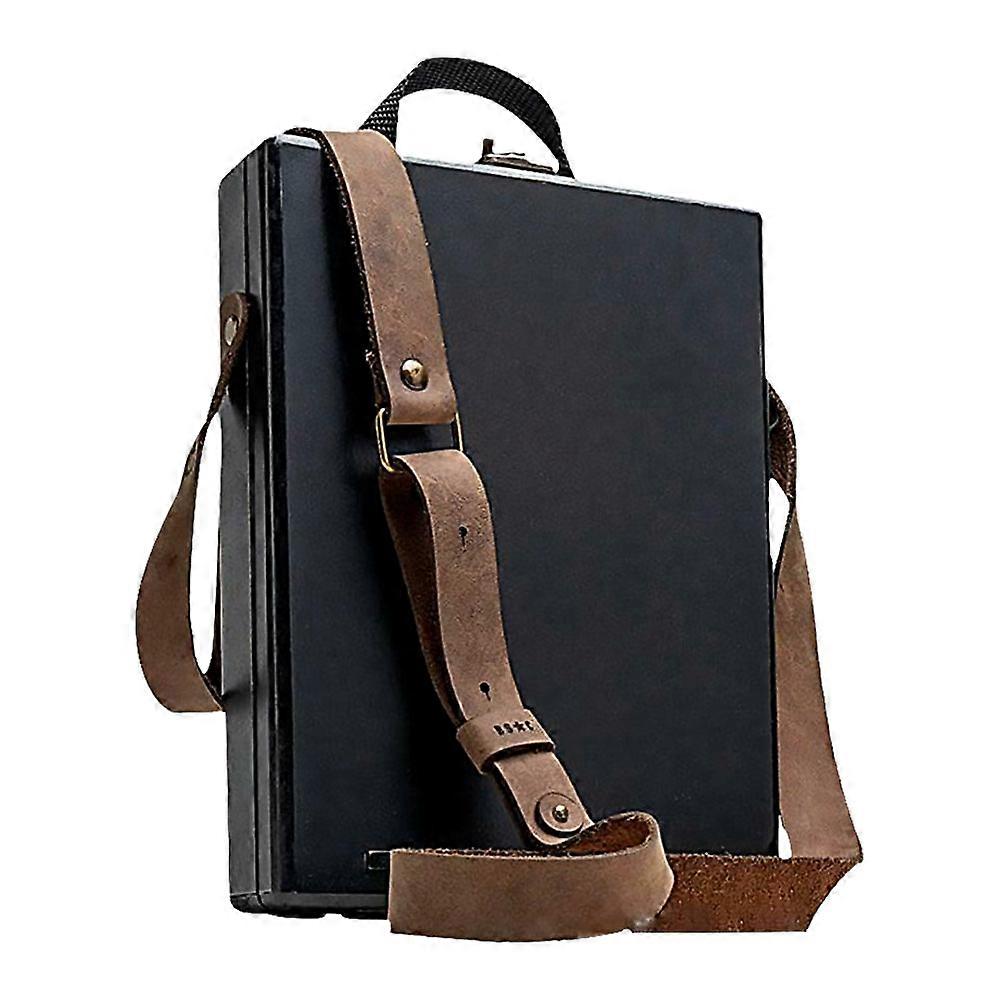 Writer Messenger Boîte en bois noyer Porte-documents