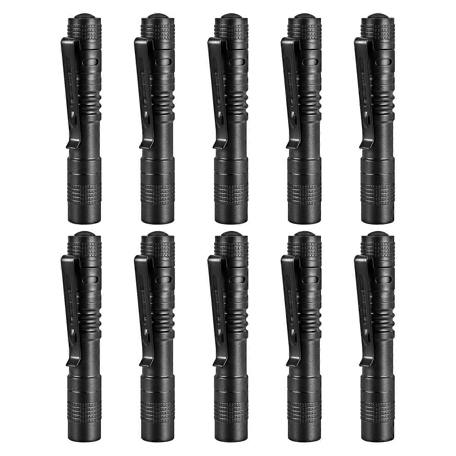 Led Penlight Flashlight 10-Piece Mini Tactical Pocket Torch For Camping And Hiking