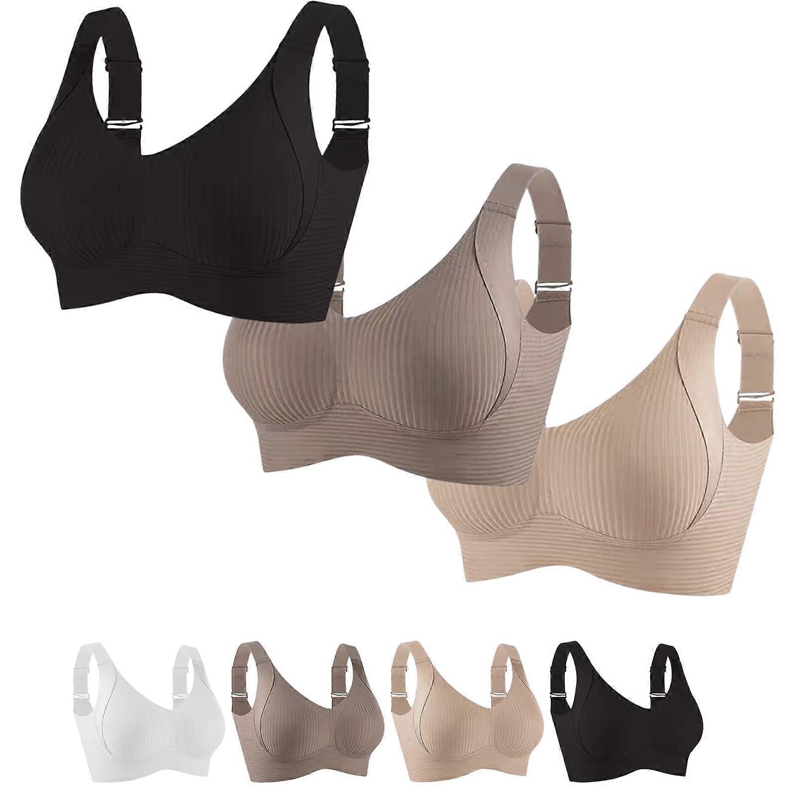 Wire Free Non Marking Skin Friendly Push up Bra Push up Wireless Bras for Women No Underwire with Support and Lift