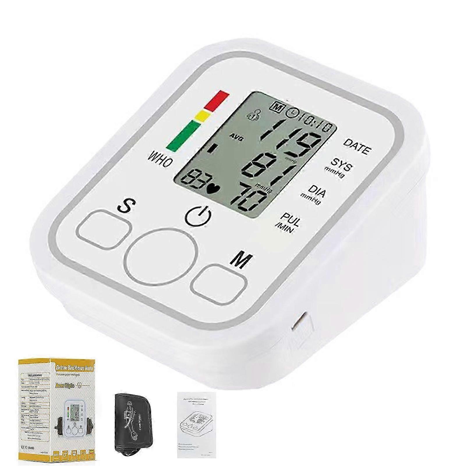 Advanced Blood Pressure Monitor Upper Arm Blood Pressure Machine for Home Use, Accurate Readings, LED Display