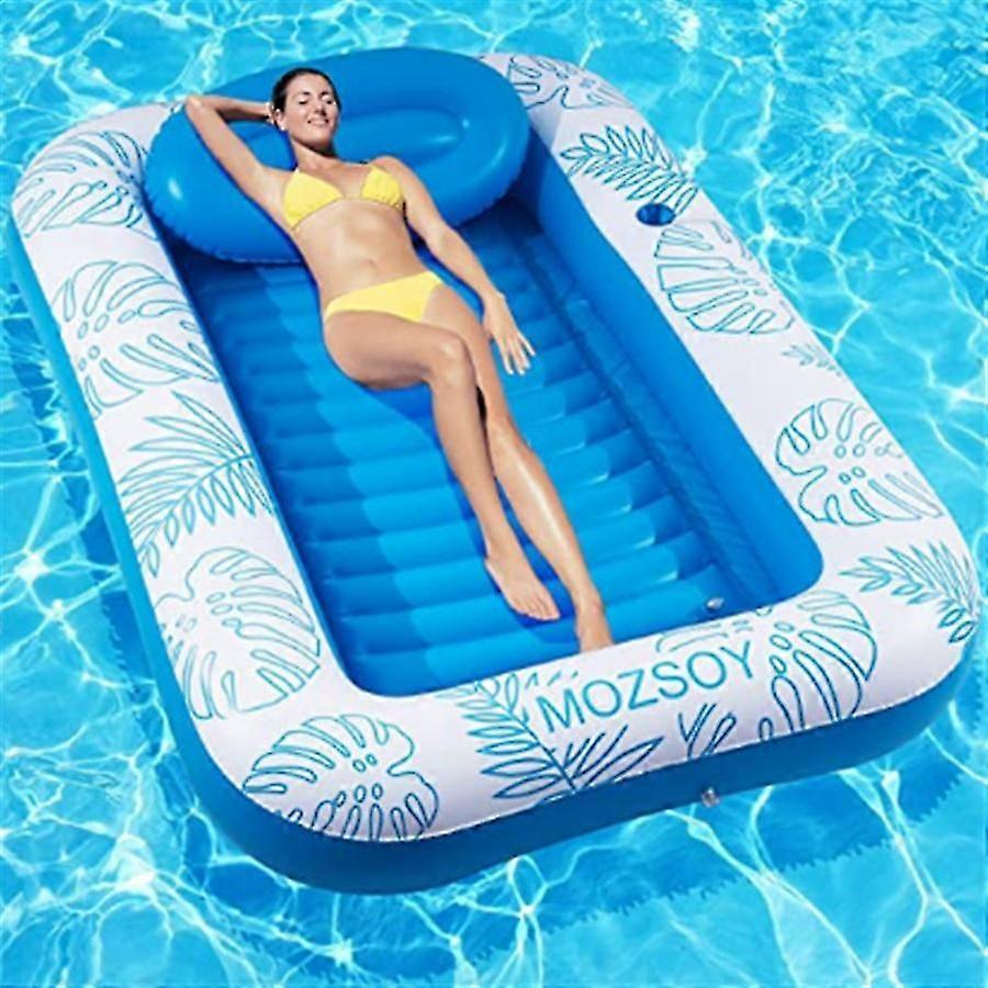 Sunbathing Floating Chair with Headrest Drink Holder