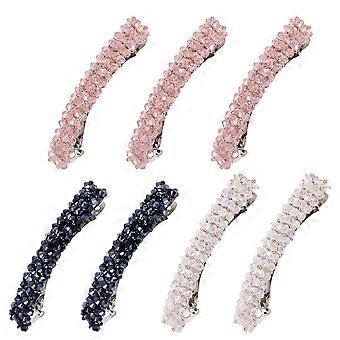 Hårnålar Mode hårnålar för kvinnor och flickor, gnistrande strass blomma hårnålar för vintage håraccessoarer