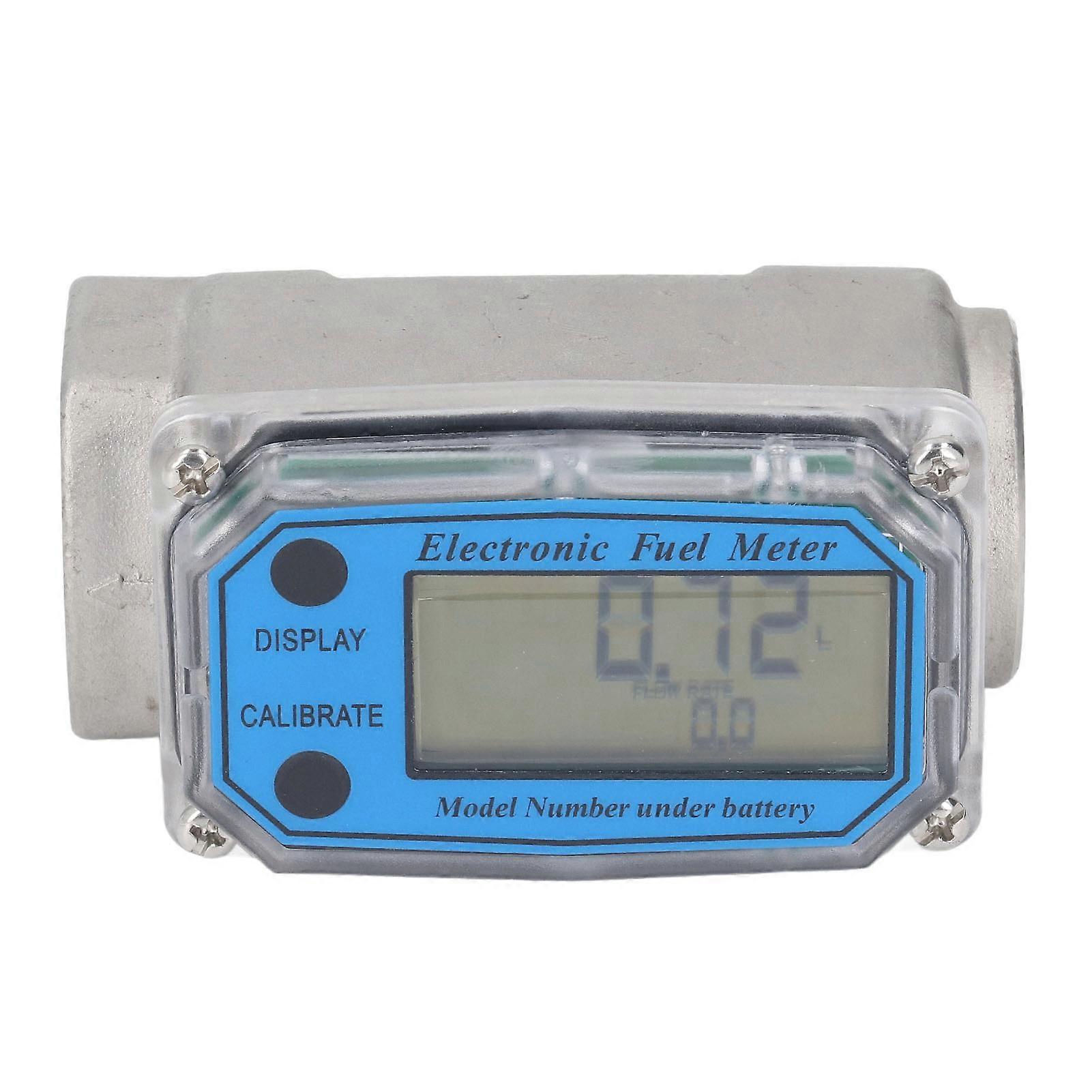 Turbine Flow Meter 1 Inch 10‑90L/Min Digital Turbine Fuel Flow Meter for Medicine Transportation