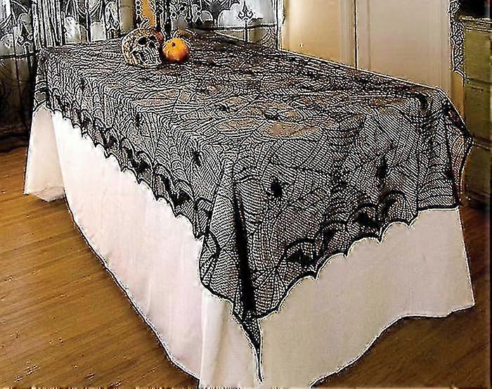 Halloween Lace Table Runner - Elegant Spooky Decor for Dining Table