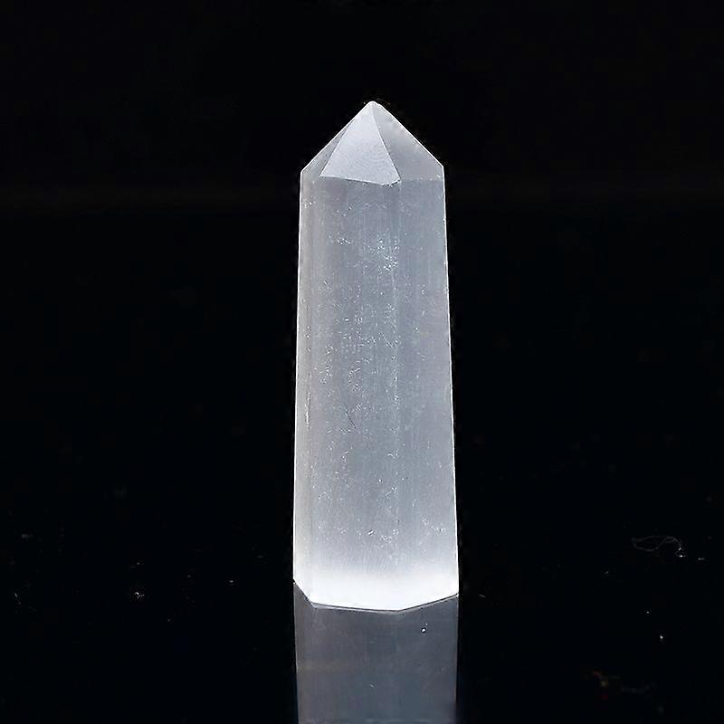 Natural Selenite Quartz Stone Hexagonal Point 50-80mm Obelisk Wand Stone Made For Home Decoration And Chakra