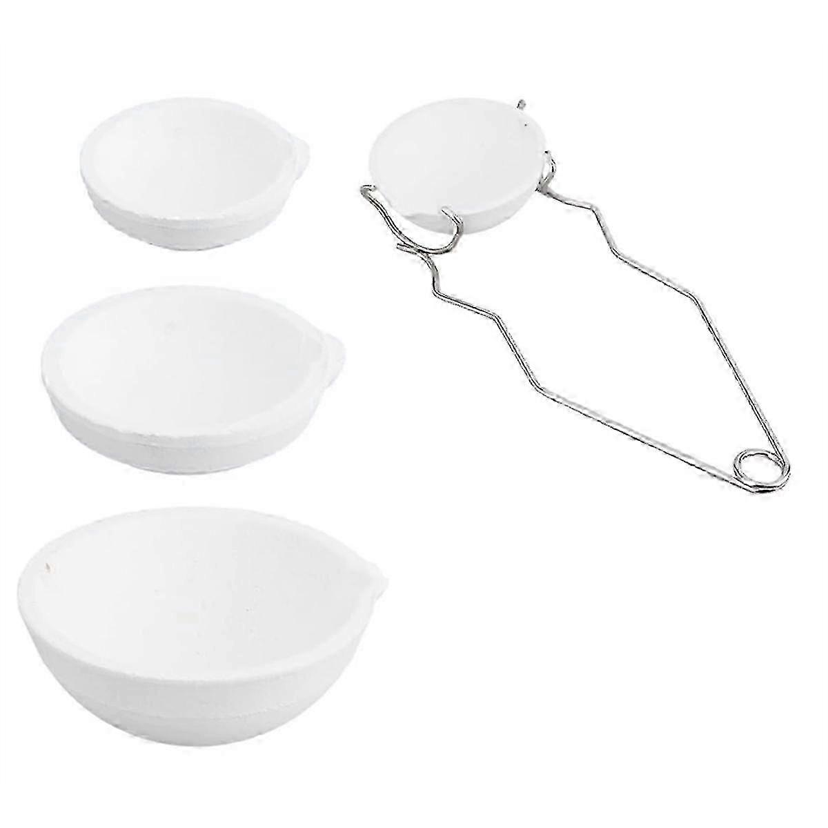 Ceramic Torch Crucible Set with 4 Quartz Melting Dishes