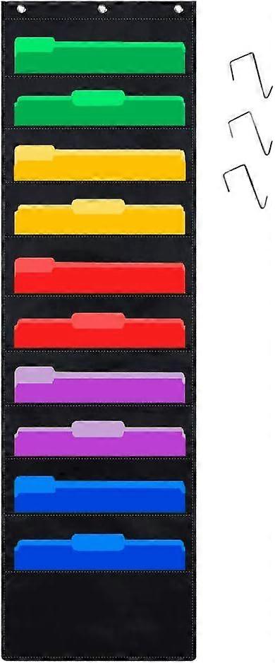 High quality brand new Hanging File Folder Organizer, Over the Door/Wall Mounted 10 Organ