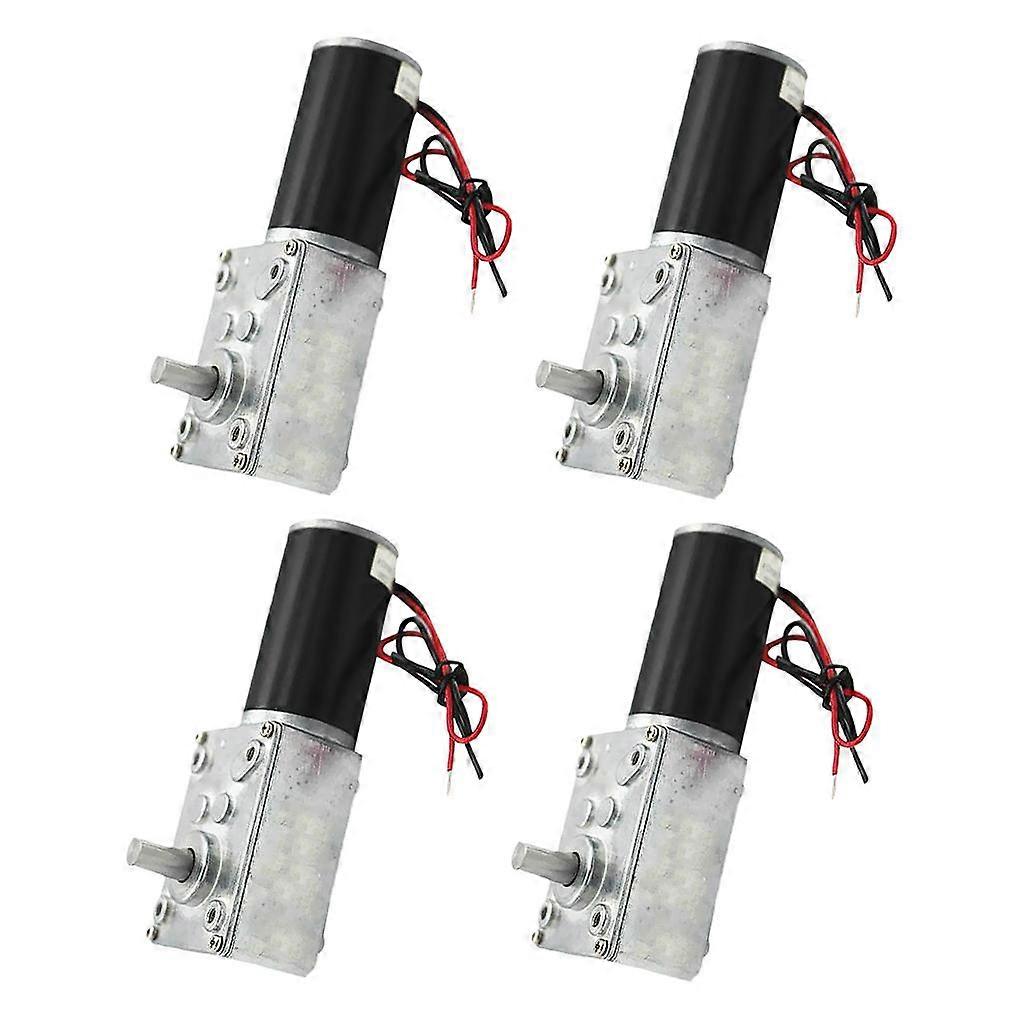 12V Reversible High Worm Geared Motor DC Reduction 0RPM, Pack of 4