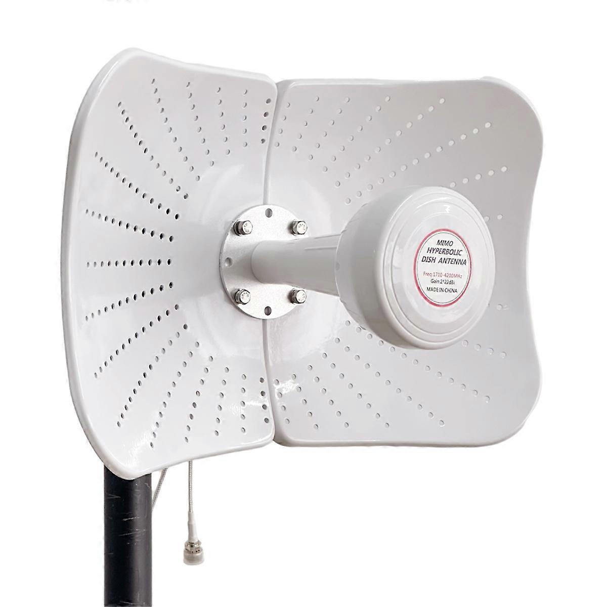 4G 5G MIMO Parabolic Dish Hyperbolic Antenna 1710-4200Mhz High Gain Long Range 2x22dBI for Route