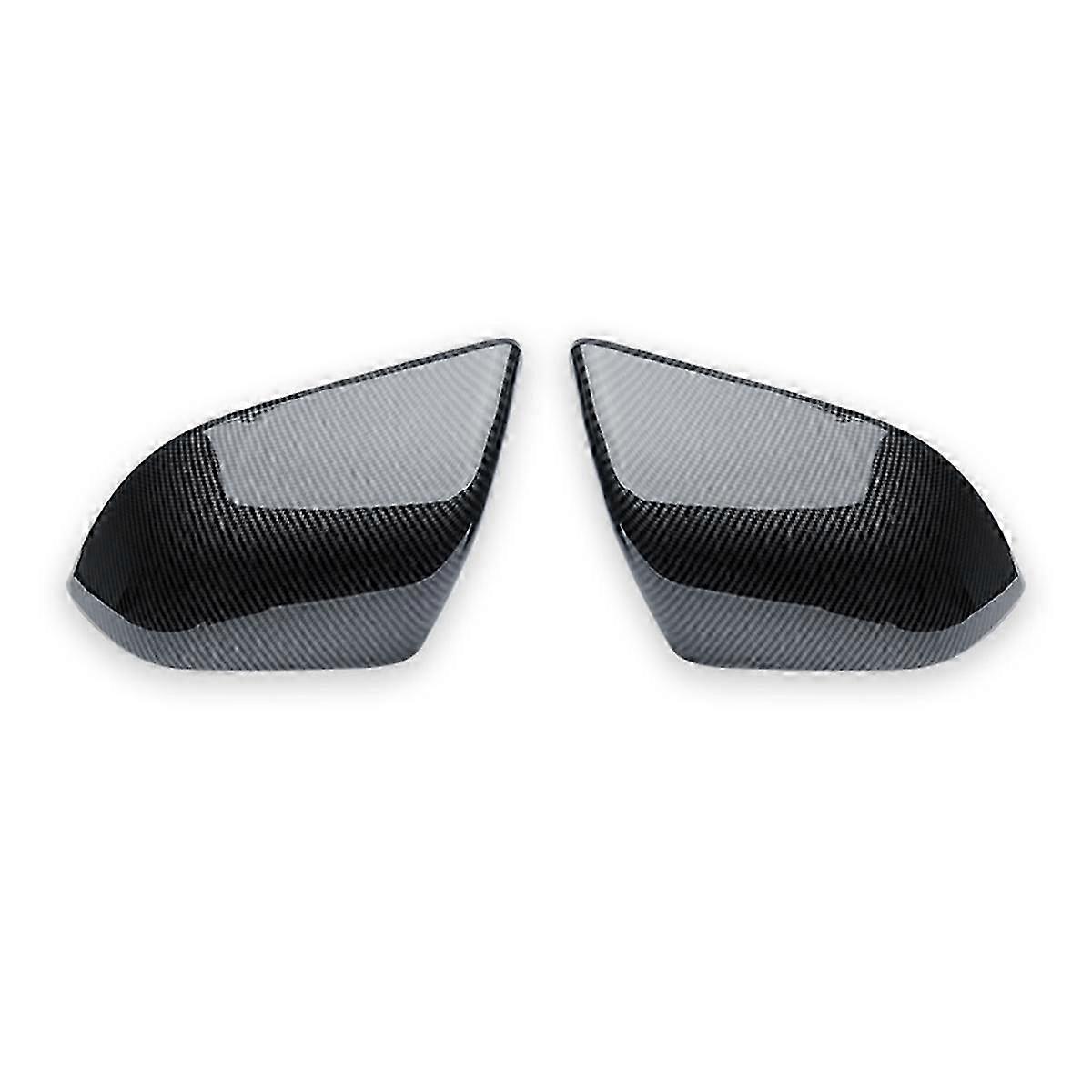 For Model Y Model 3 Side Door Mirror Caps Side Mirror Caps Reverse Mirror Caps,Glossy Carbon Fiber