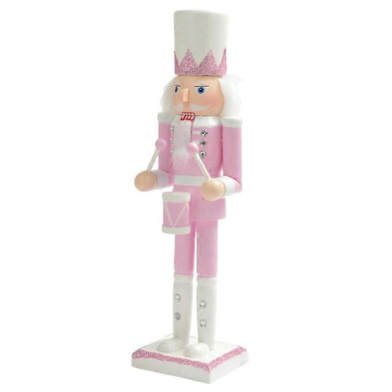 Holz Nussknacker Figur weißes Haar Strass eingelegt, 3