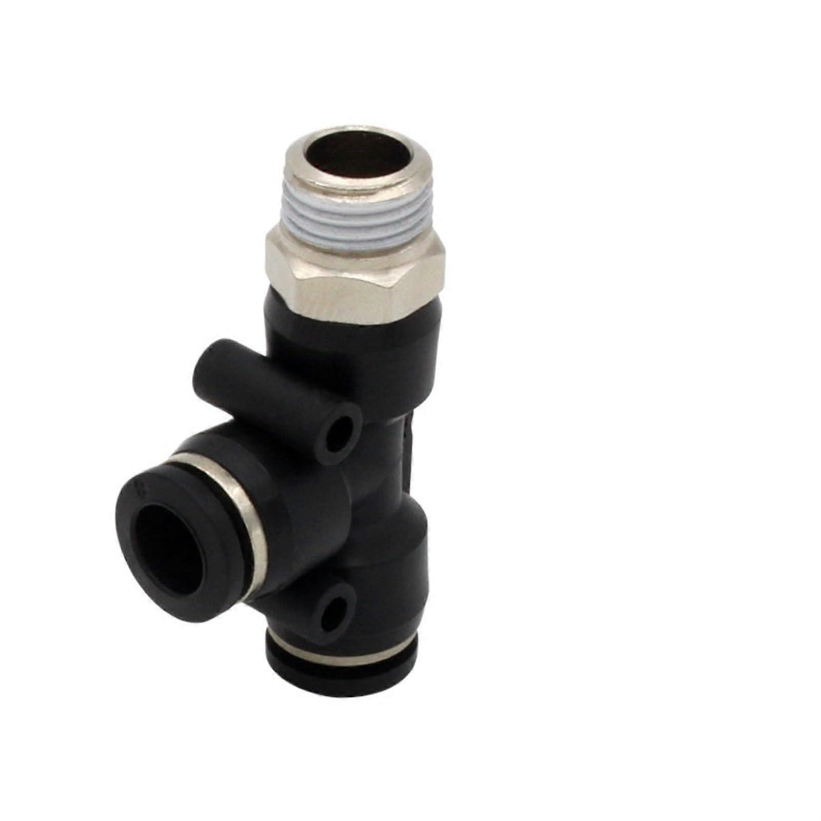 PD Series Male Run Tee Connector Pneumatic Components Fittings Pneumatic PD601 PD802 PD1002 PD1201 (Color : PD1004)