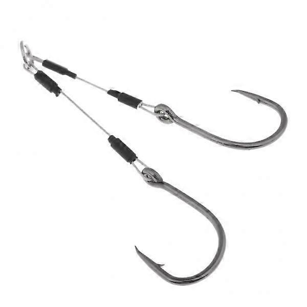 2-3pack Jigging Assist Hooks Sea Fishing Hooks Barbed Fishhook with Solid Ring