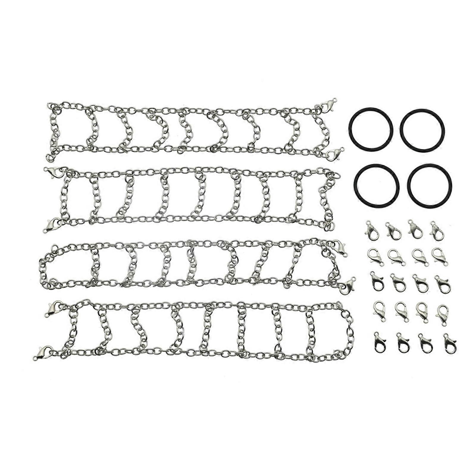 Crawlers Tire Chain 4pcs Great Grip Tire Snow Chain Modified Part Remote Control Car Tire Chain Vehicle Part for MN82