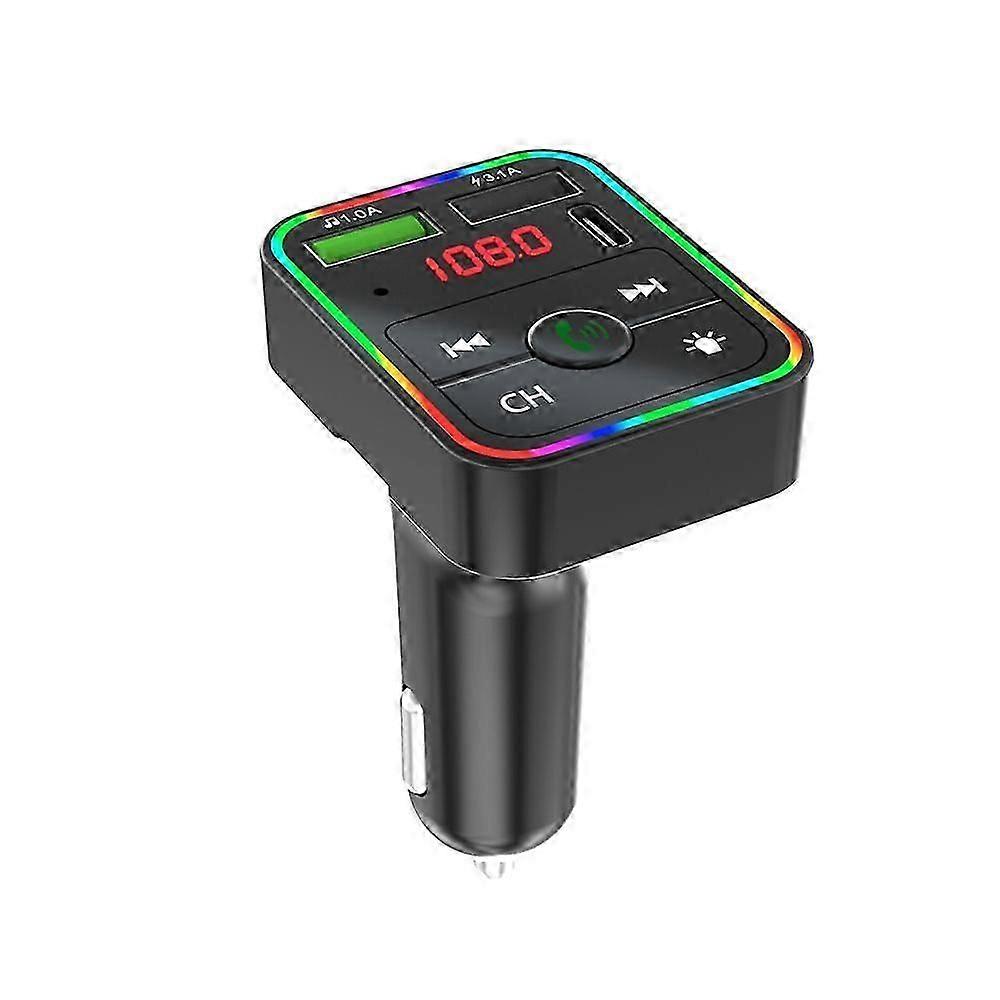 Bluetooth5.0CarWirelessFMTransmitterAdapter2USBPDChargerHands-Free
