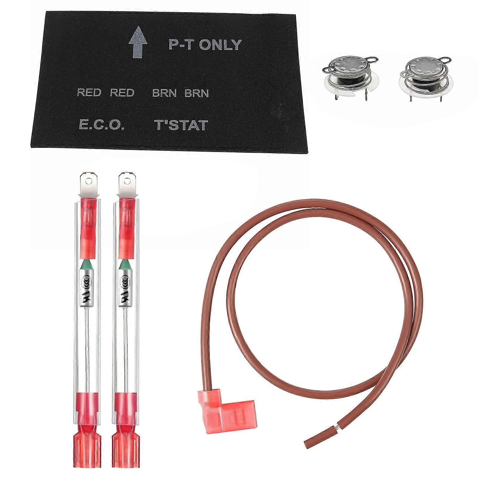 RV Water Heater Thermal Cutoff with ECO Thermostat Assembly Kit, Replacement Parts Replacement for Atwood 91447 93866, 2 PCS