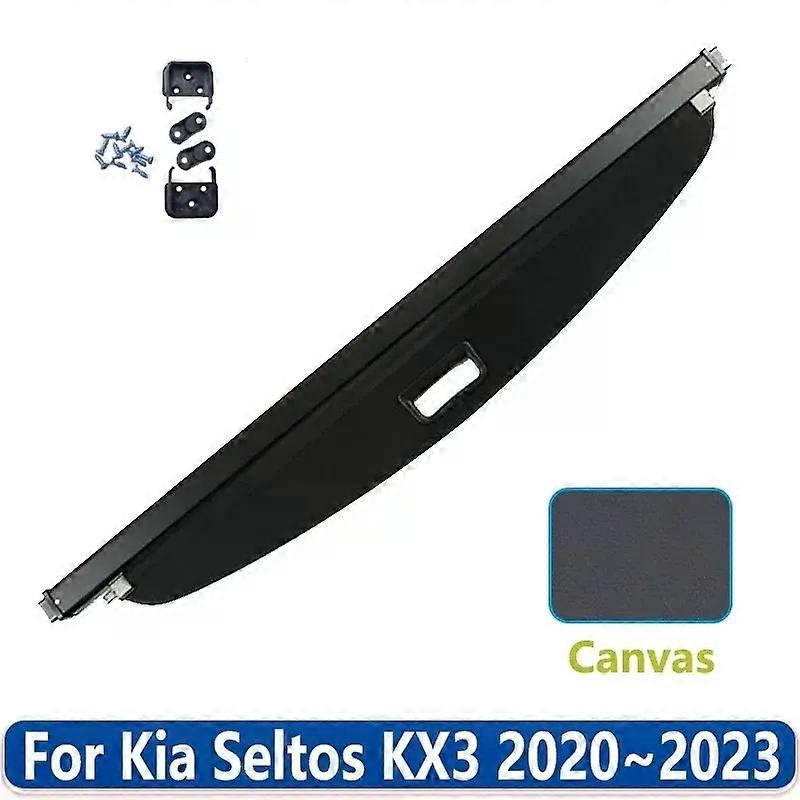 Trunk Cargo Cover for Kia Seltos 2023 Accesories KX3 2020~2022 Car Trunk Curtain Rear Boot Tray Security Luggage Mat Retractable