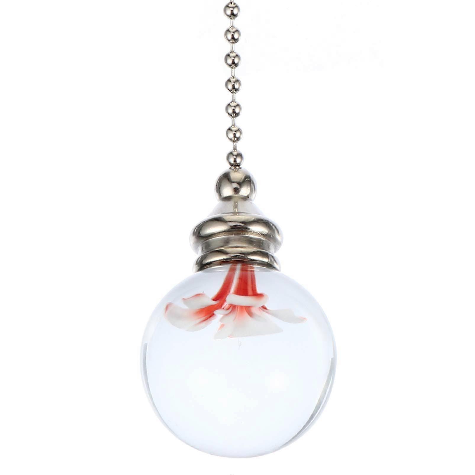 Ceiling light in European style pull chain crystal lamp living culture ceiling fan chain decorative lamp pendants red