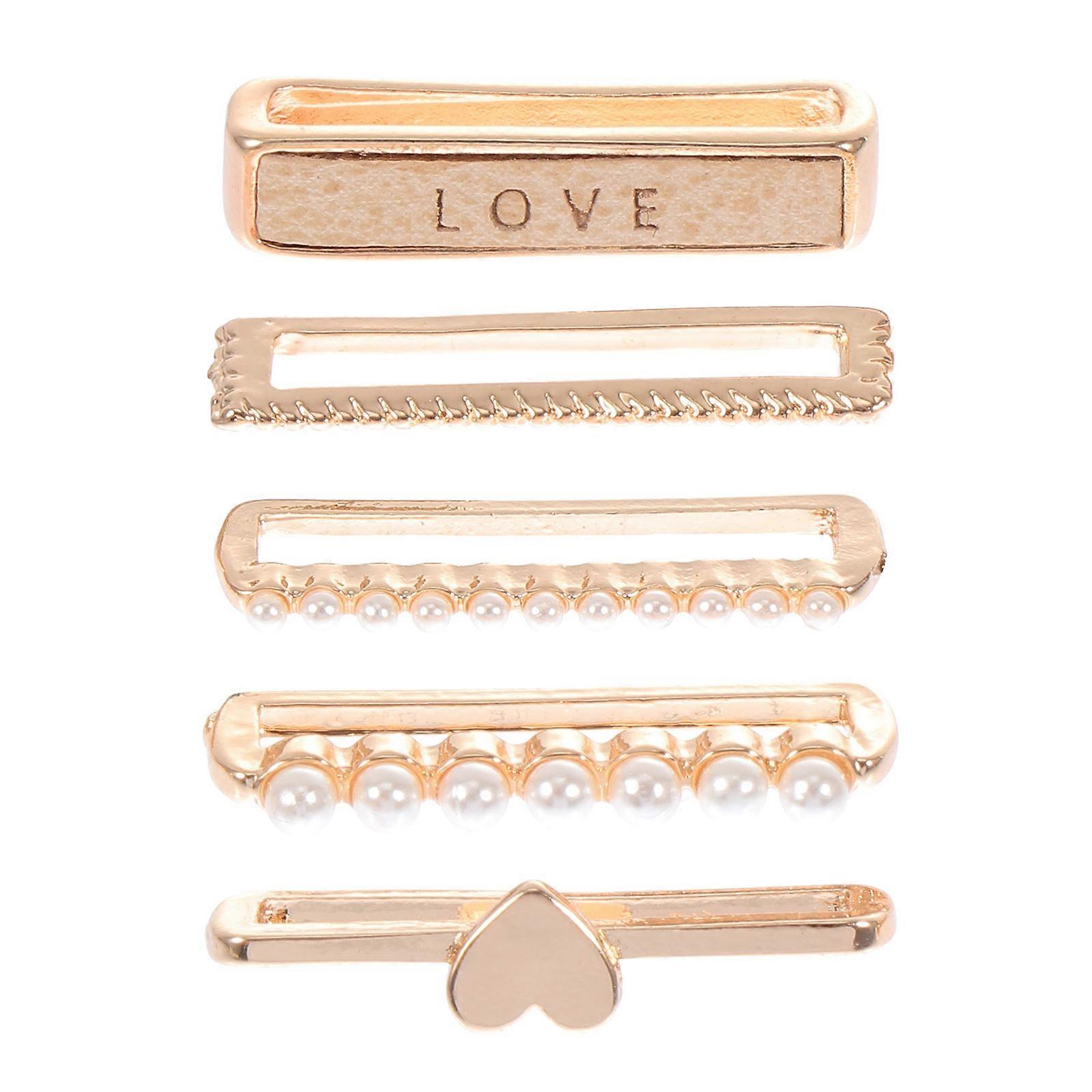 5pcs Premium Decorative Rings for Wristbands – Easy Attach Charms Compatible with Smartwatch Straps – Ideal Gift for Friends and Family