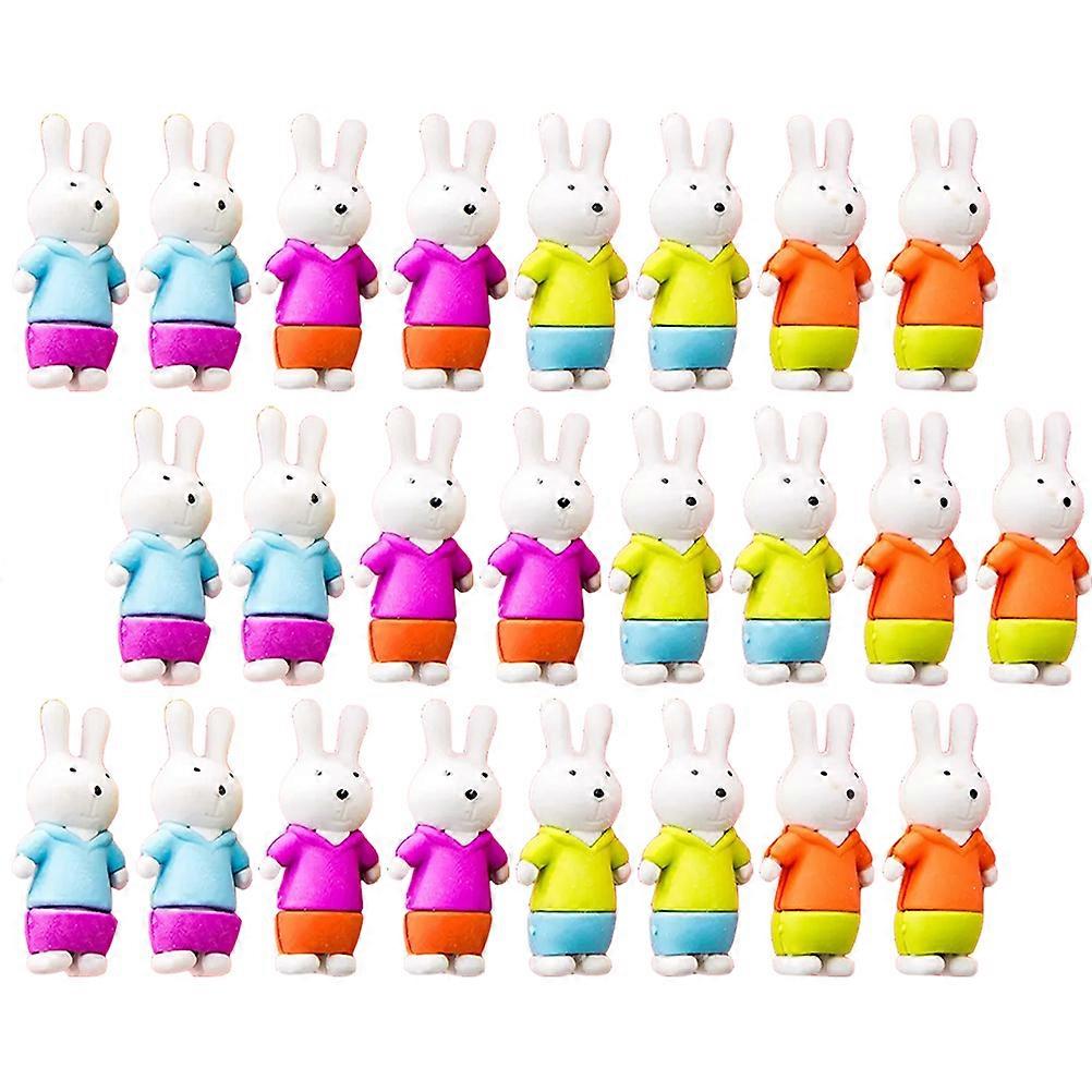 36pcs Rabbit Animal Erasers Small Erasers Classroom Students Prizes for Kids