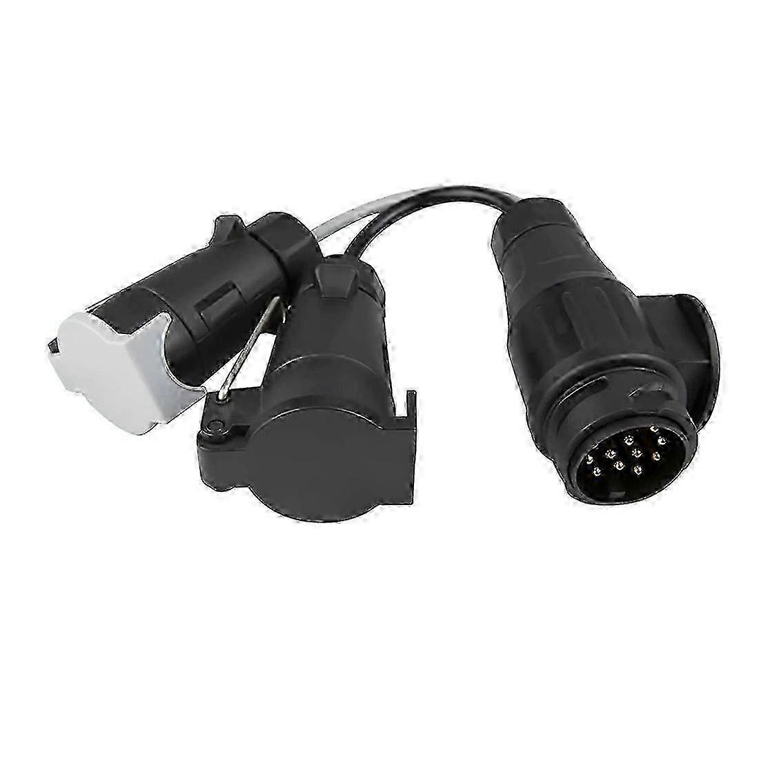 Towing Adapter 13 Pin Plug to 7 Pin 12N+12S Socket Electric Conversion Lead for Towbar, Compatible with Various Trailer and Caravan Models
