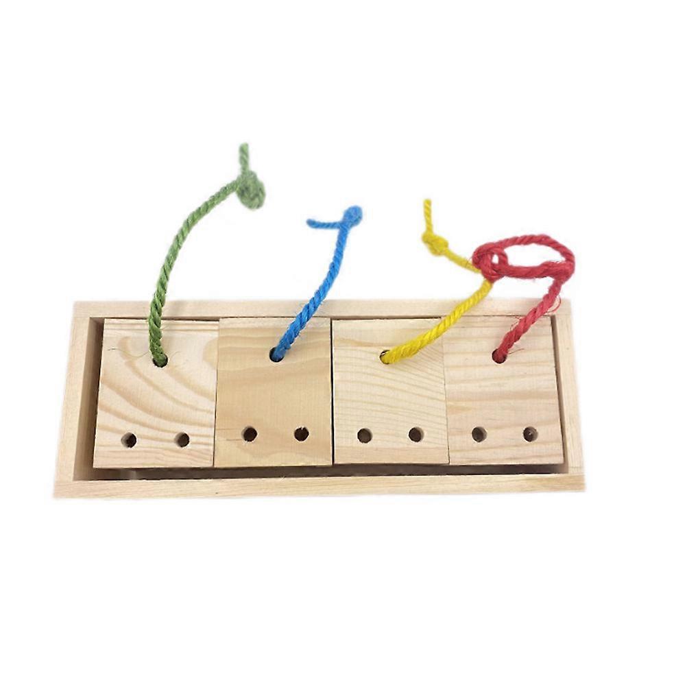 Wooden Parrot Toy for Pet Birds to Enjoy Playing and Chewing Assorted Color Plastic 1 Pc
