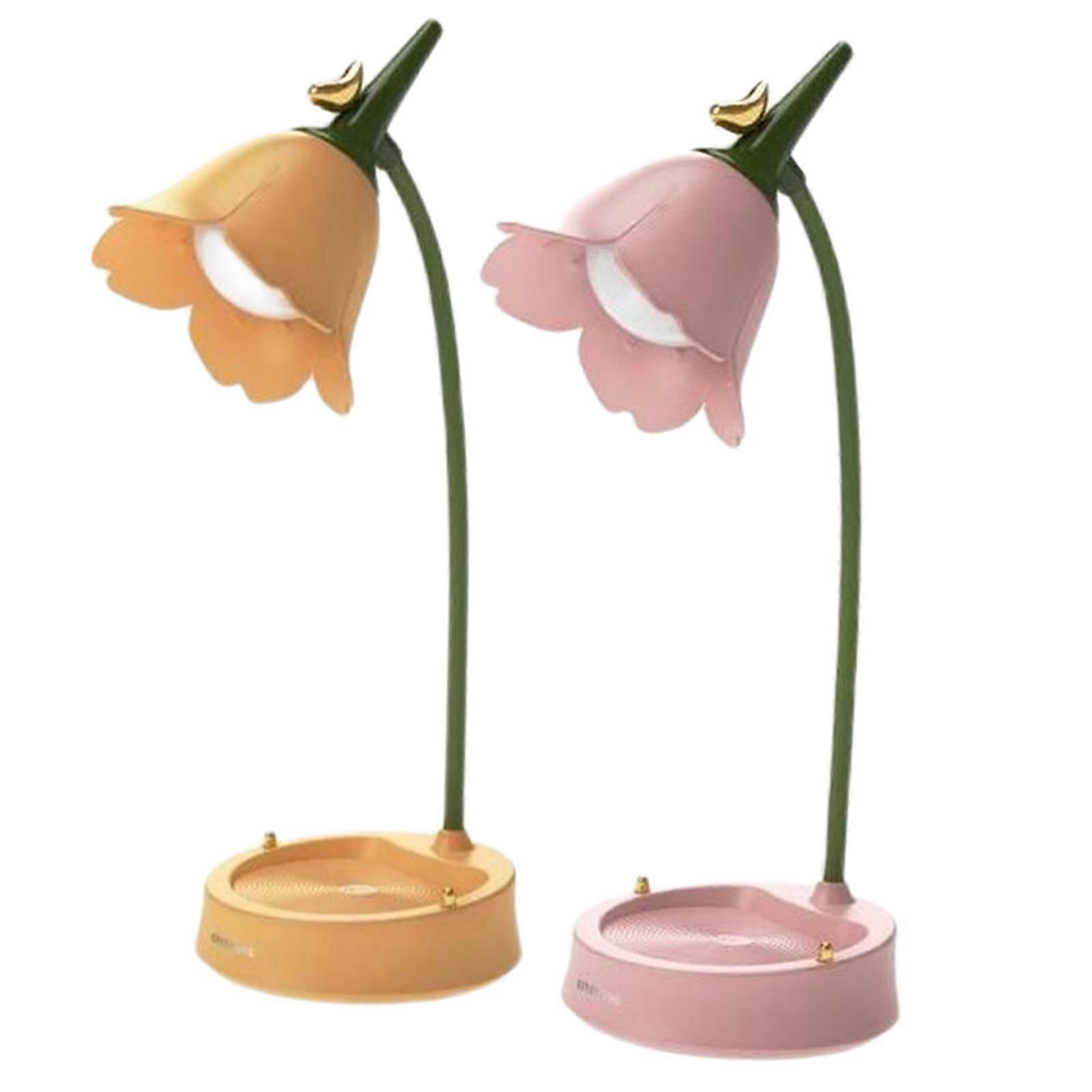 2 Pcs Flower LED Desk Reading Lamp Touch Sensor Flexible USB