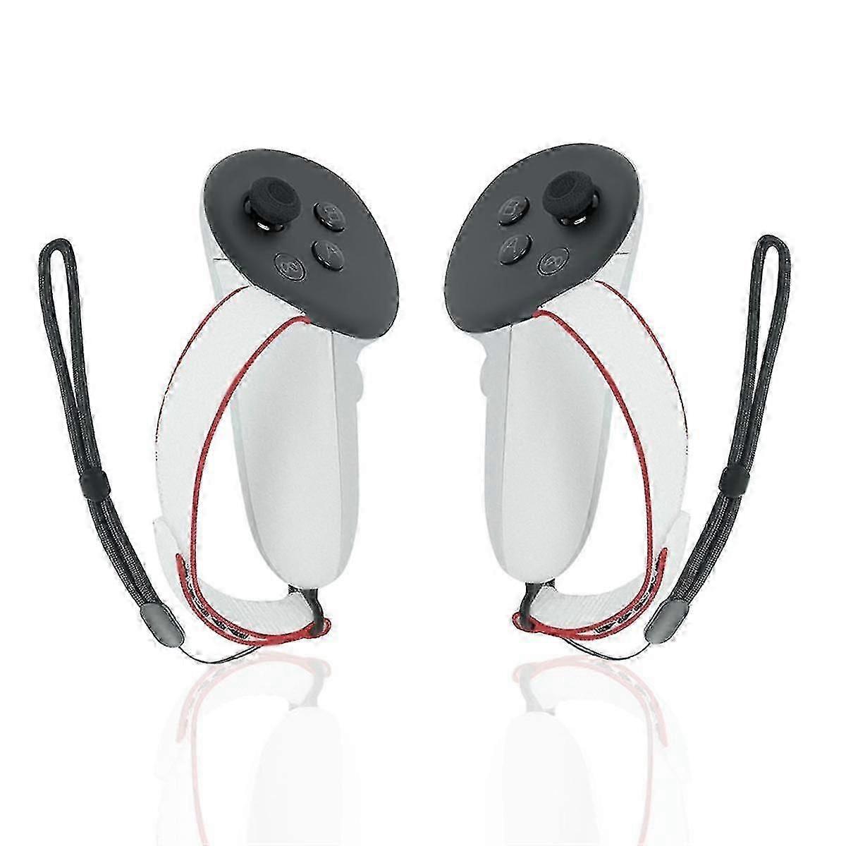 Adjustable Handle Controller Grip Strap with 3 Protective Covers for Meta Quest 3 VR Accessories