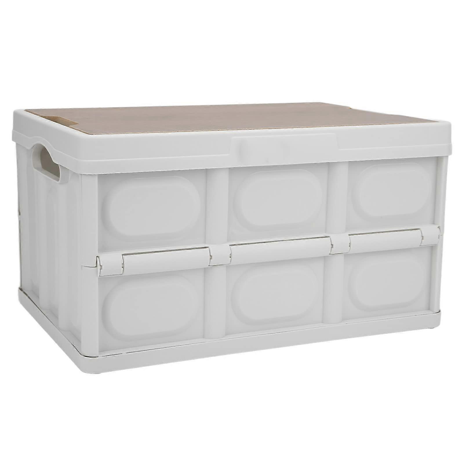 Multifunctional Foldable Storage Box for Outdoor Use (White)
