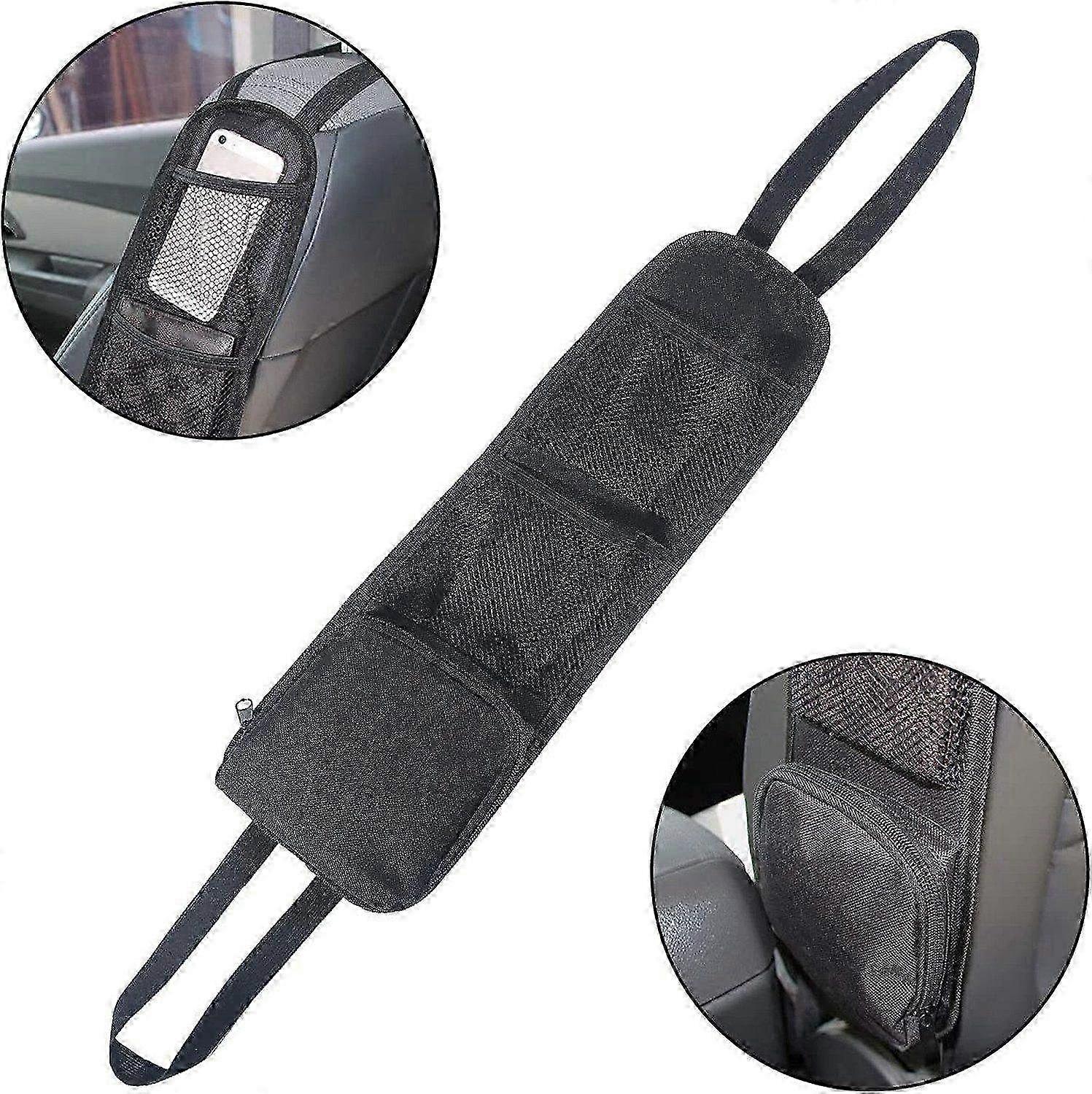 Hanging car seat storage bag with multiple pockets, durable and convenient, 2pcs included