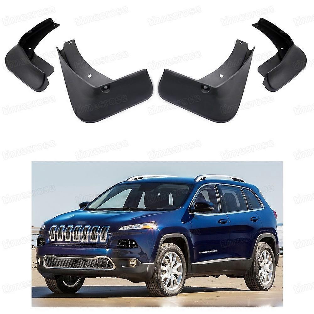 Compatible 4x Car Mud Flaps Splash Guard Guardabarros para Jeep Cherokee 2014-2018