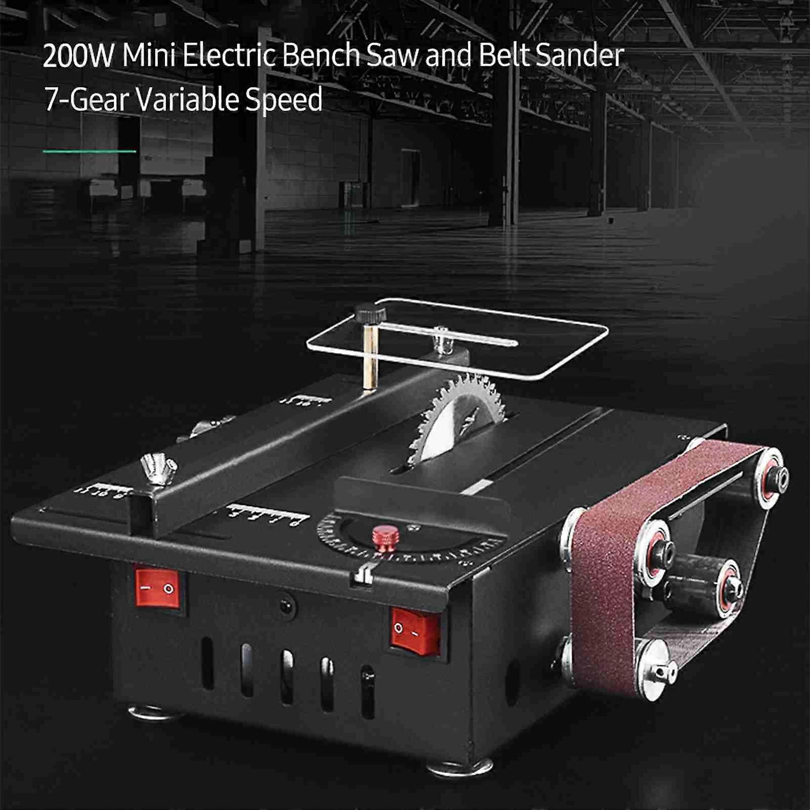 Bench Saw Belt Sander 200W 4500rpm Table Saw Belt Sander with 10pcs Sanding Belt