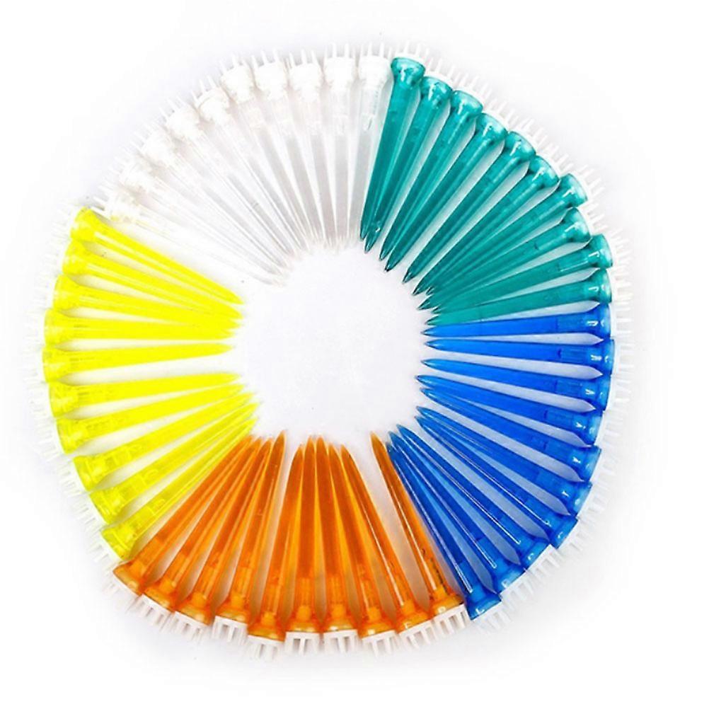 Plastic Golf Tees Crown Shape Design 78mm Size for Golf Driving Range Tee Reusable Durable 50Pcs