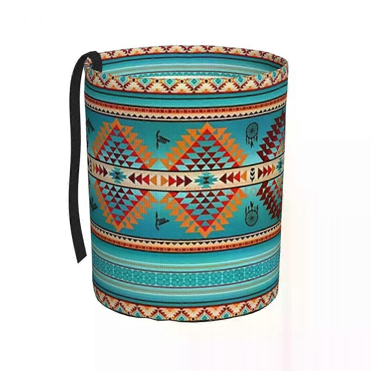 Aztec Ethnic Car Trash Can, κάδος σκόνης, κάδος απορριμμάτων κατάλληλος για κάμπινγκ κουζίνας, εσωτερικά αξεσουάρ αυτοκινήτων κατάλληλα για γυναίκες, σκουπίδια αυτοκινήτων