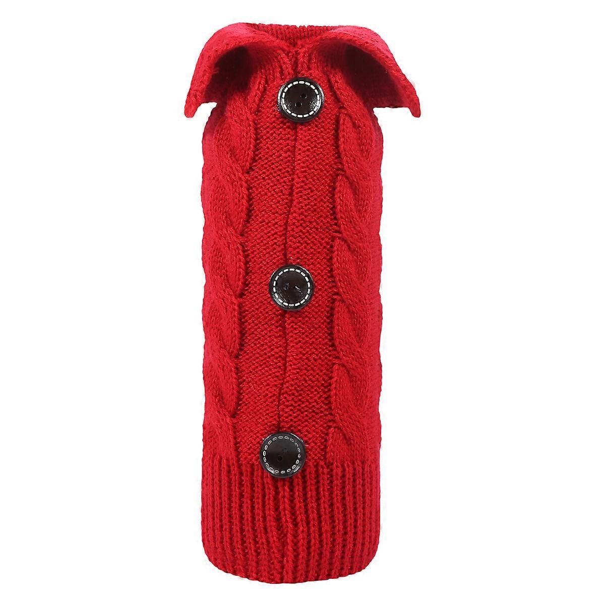 Wrap Knitted Fabric Red Cover Protective For Restaurant 1Pc