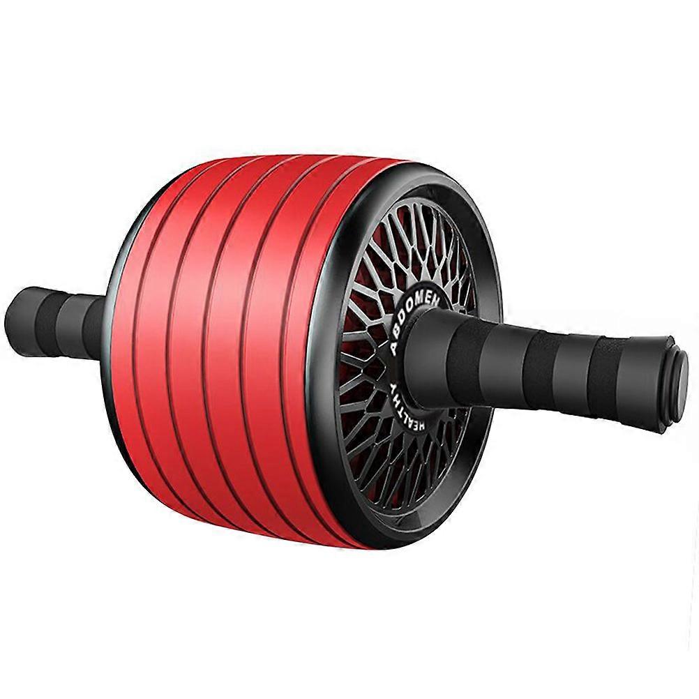 Quiet Roller Abdominal Wheel Durable Equipment Non Slip Handles Lightweight Portable Weight Loss Gym Use Red