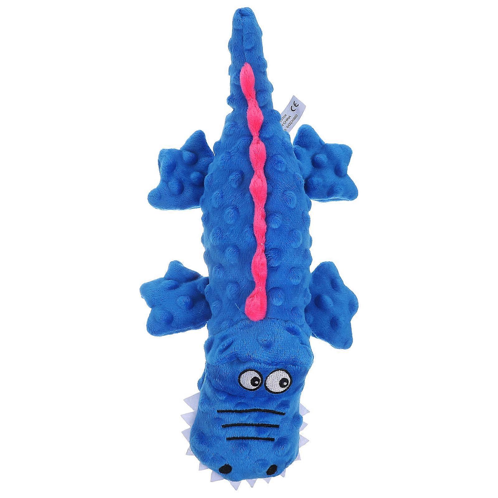 Squeaky Dog Plush Crocodile Durable Chew Toy for Puppies Teething Interactive Play Training Reward Molar Stimulation