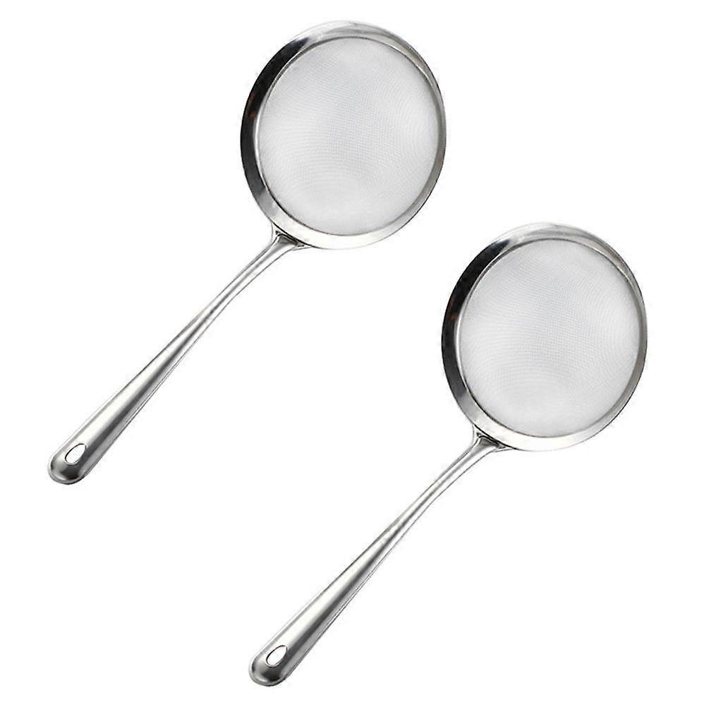Filtering Net Colanders for Kitchen Use 2Pcs Stainless Steel Noddles Strainers