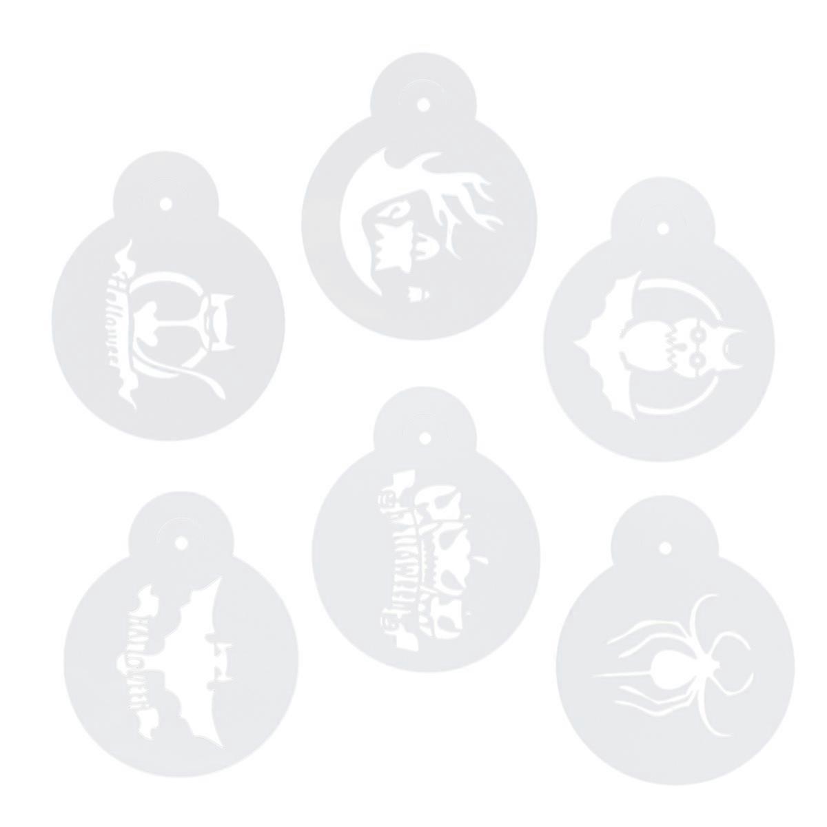Artistic Stencils Plastic For Coffee Shop Use 6Pcs