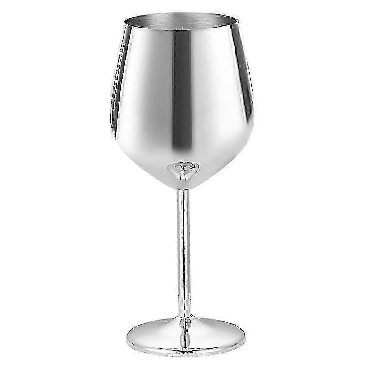 Stainless Steel Wine Glasses Set of Unbreakable Metal Wine Glass, Silver Wine Goblets for Outdoor, Ideal Gift for Wine Lovers
