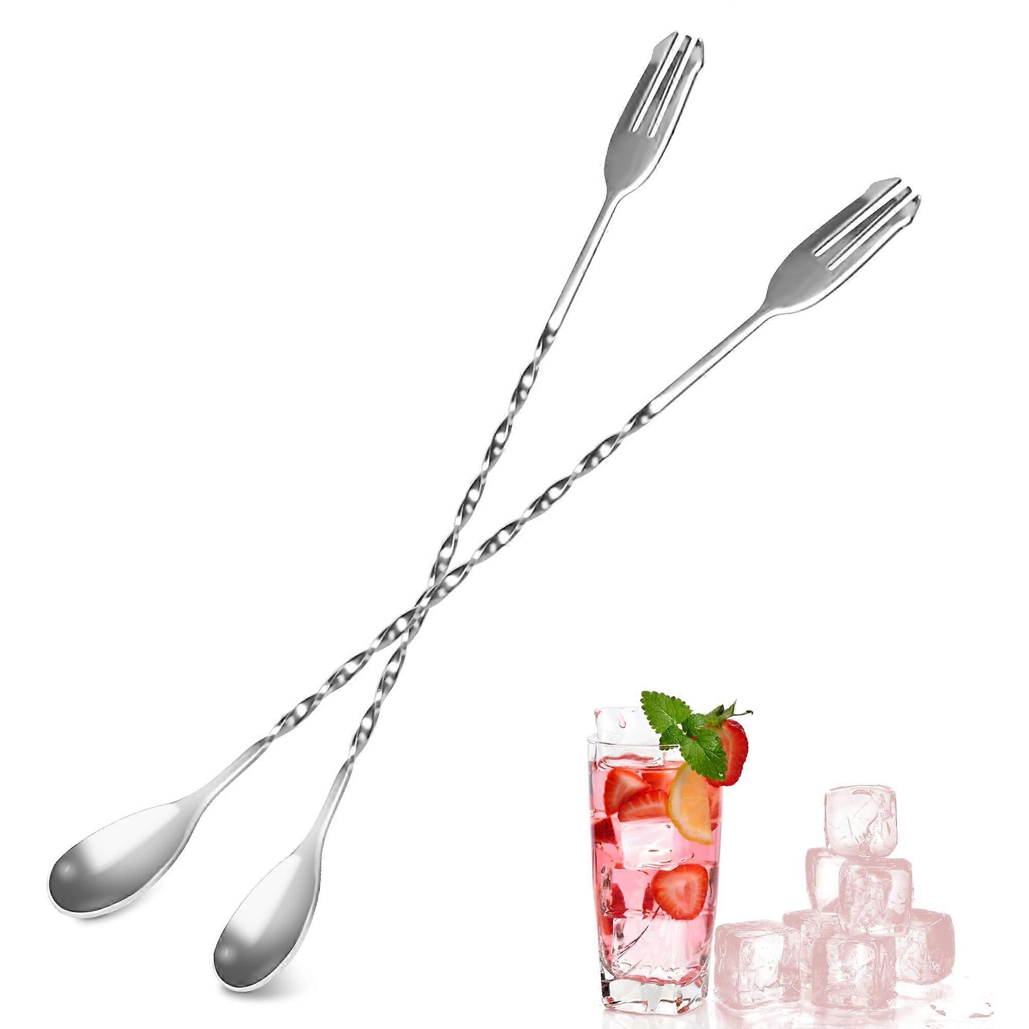 Bar Spoons, Stainless Steel Cocktail Mixing Spoons with Long Handle, 32-Pack for Restaurants and Parties