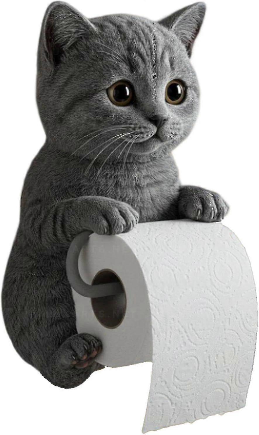 고양이 종이 홀더, 재미있는 3D 고양이 종이 타월 홀더, 귀여운 장식용 화장지 홀더, 욕실 주방용 벽걸이, 독특한 고양이 애호가 선물