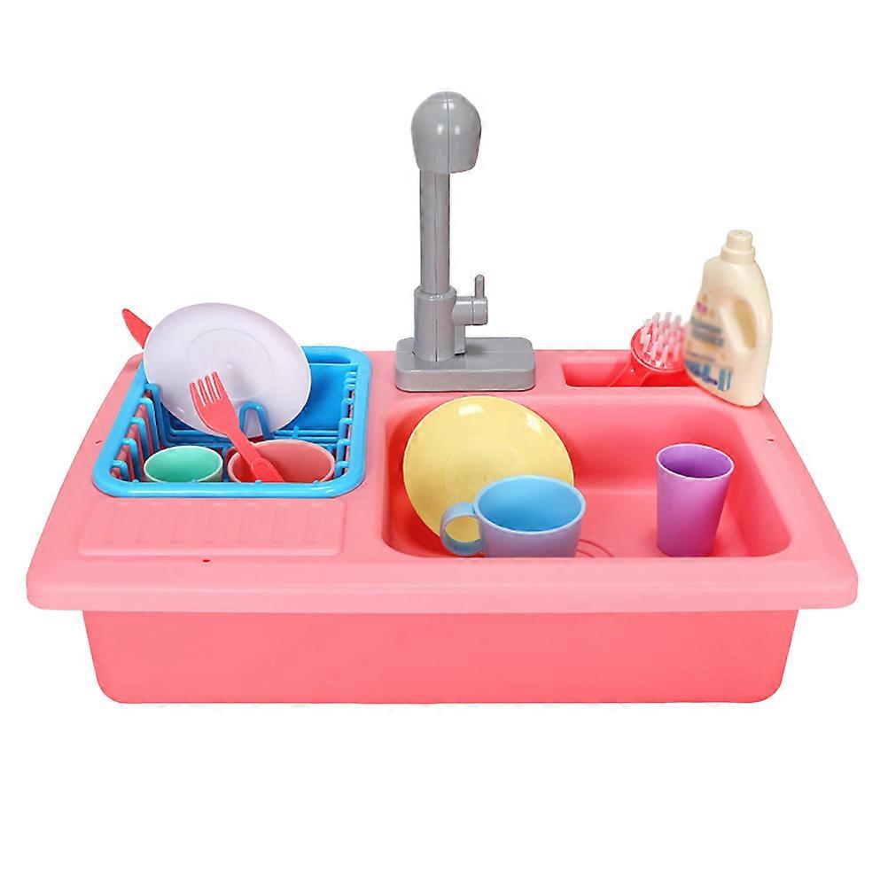 Pretend Dishwasher Toy Children Kids Kitchen Appliance Toys Home Play Learning Activities 1Set Red