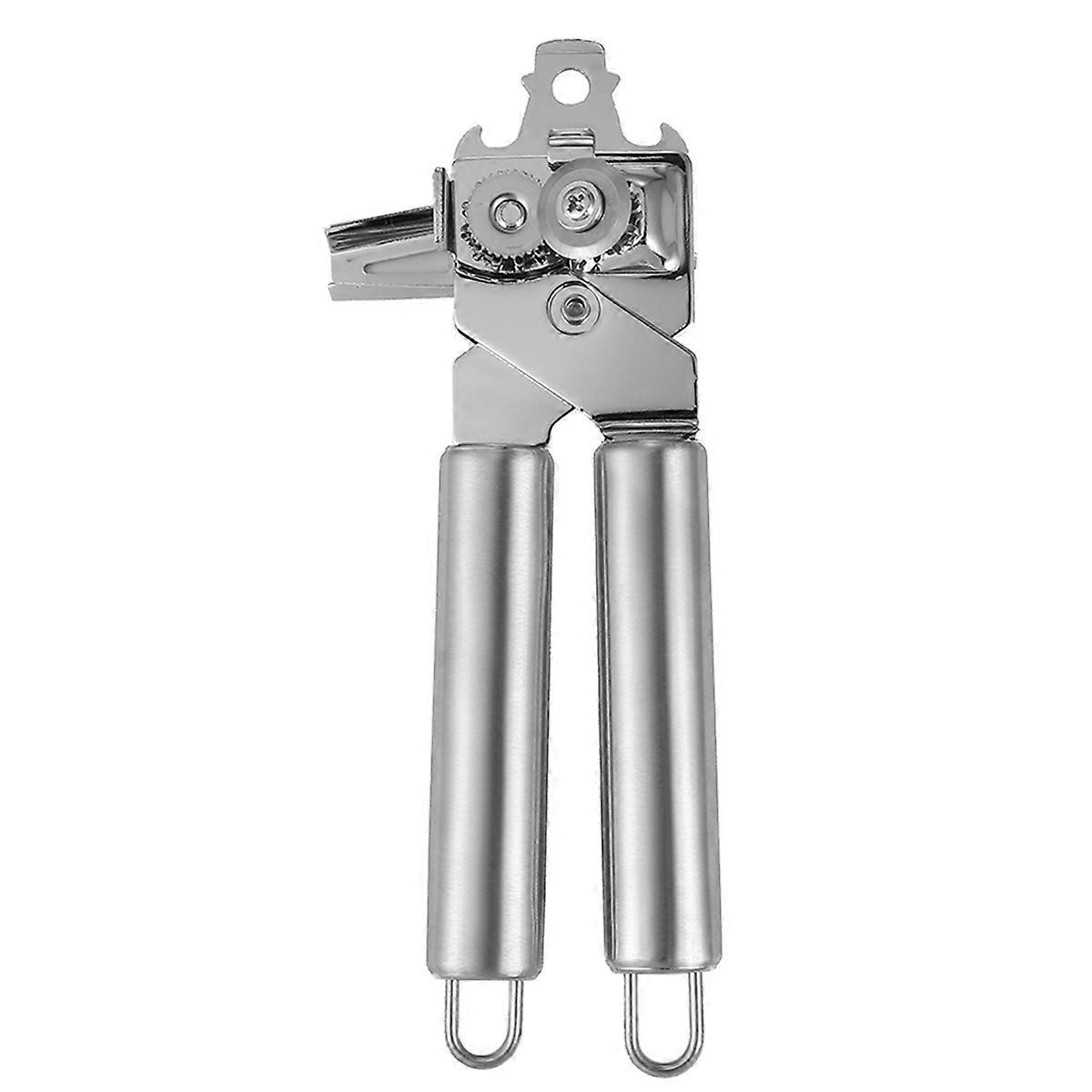 Manual Jar Opener Three-In-One Multifunctional Opener High-Grade Multi-Function Opener Pet Owners Silver 20.2*5cm Compact Design 1Pcs